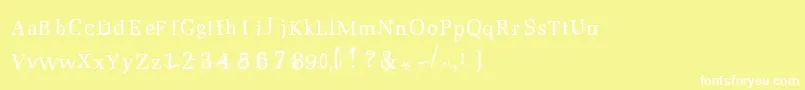 Postnuclear2 Font – White Fonts on Yellow Background