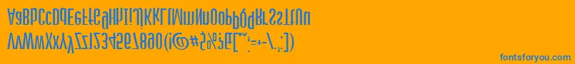 Stagedive Font – Blue Fonts on Orange Background
