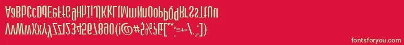 フォントStagedive – 赤い背景に緑の文字