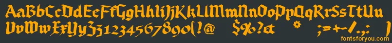 Randomfrax Font – Orange Fonts on Black Background