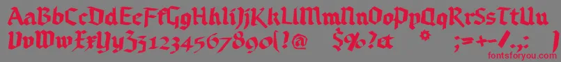 Randomfrax Font – Red Fonts on Gray Background