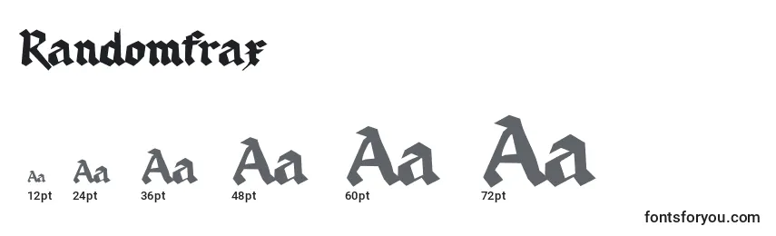 Randomfrax Font Sizes