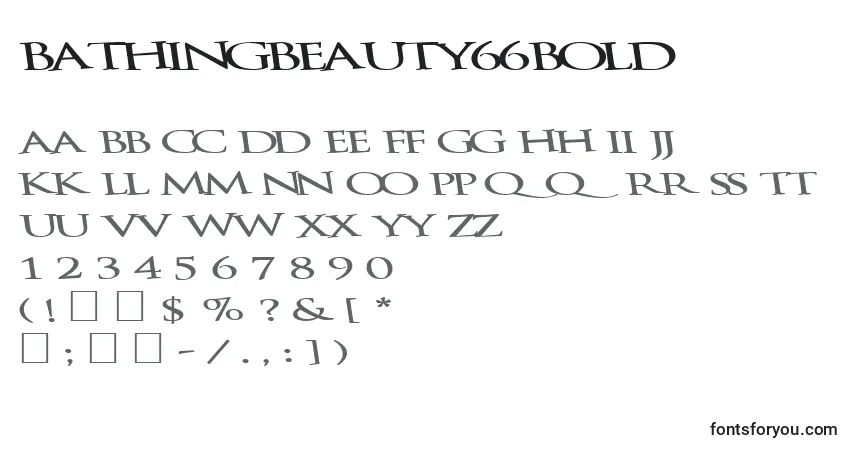 Schriftart Bathingbeauty66Bold – Alphabet, Zahlen, spezielle Symbole
