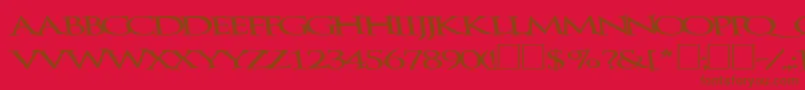 Bathingbeauty66Bold Font – Brown Fonts on Red Background