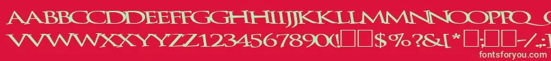 Шрифт Bathingbeauty66Bold – зелёные шрифты на красном фоне