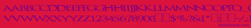 Bathingbeauty66Bold Font – Purple Fonts on Red Background