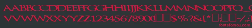 Bathingbeauty66Bold Font – Red Fonts on Black Background