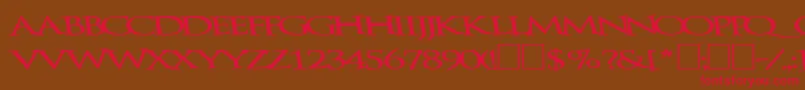 Bathingbeauty66Bold Font – Red Fonts on Brown Background