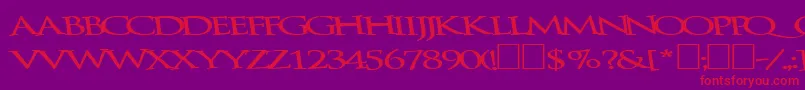 Bathingbeauty66Bold Font – Red Fonts on Purple Background