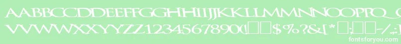 Bathingbeauty66Bold Font – White Fonts on Green Background