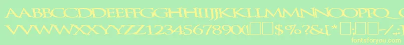 Bathingbeauty66Bold Font – Yellow Fonts on Green Background