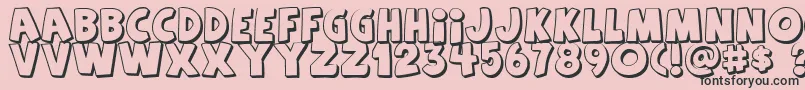 Agentorange Font – Black Fonts on Pink Background