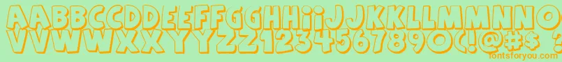 Agentorange Font – Orange Fonts on Green Background