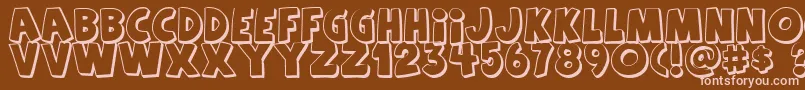 Agentorange Font – Pink Fonts on Brown Background