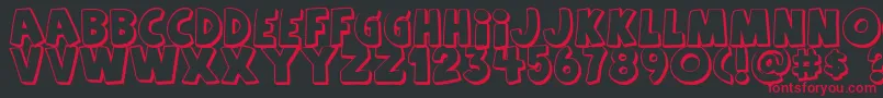 フォントAgentorange – 黒い背景に赤い文字