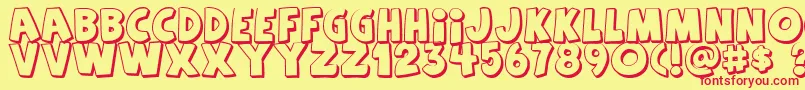 Agentorange Font – Red Fonts on Yellow Background