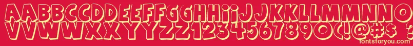 Agentorange Font – Yellow Fonts on Red Background