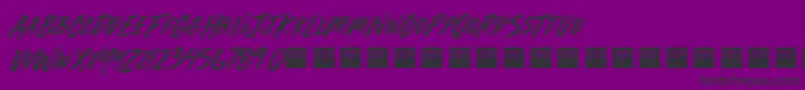 FuriousStylesDemo Font – Black Fonts on Purple Background