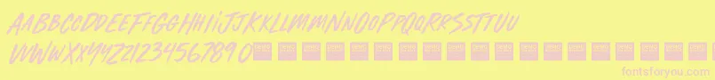 FuriousStylesDemo Font – Pink Fonts on Yellow Background