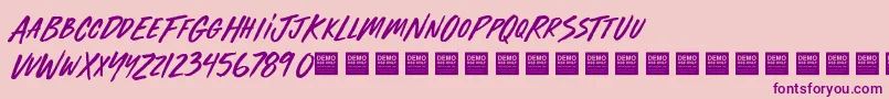 FuriousStylesDemo Font – Purple Fonts on Pink Background