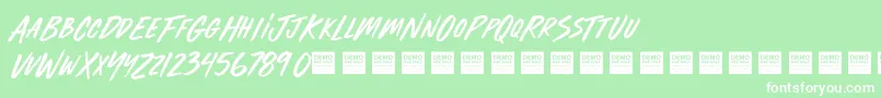 FuriousStylesDemo Font – White Fonts on Green Background