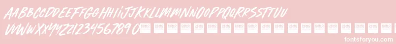 FuriousStylesDemo Font – White Fonts on Pink Background