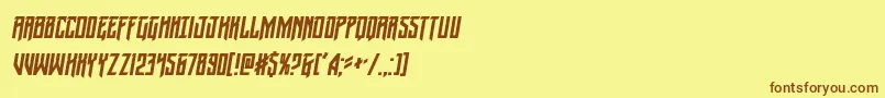 Шрифт Wintersolsticecondital – коричневые шрифты на жёлтом фоне