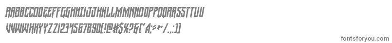 フォントWintersolsticecondital – 白い背景に灰色の文字