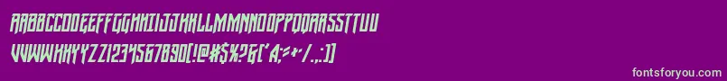 Wintersolsticecondital Font – Green Fonts on Purple Background