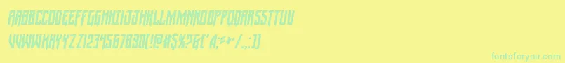 Wintersolsticecondital Font – Green Fonts on Yellow Background