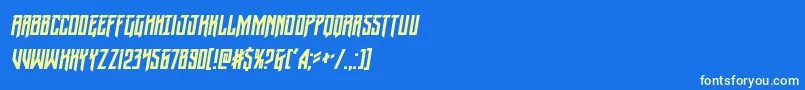 Wintersolsticecondital Font – Yellow Fonts on Blue Background