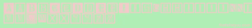 フォントDelitzschcaps – 緑の背景にピンクのフォント