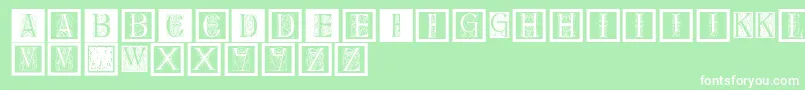 Delitzschcaps Font – White Fonts on Green Background