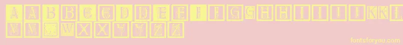 Delitzschcaps Font – Yellow Fonts on Pink Background