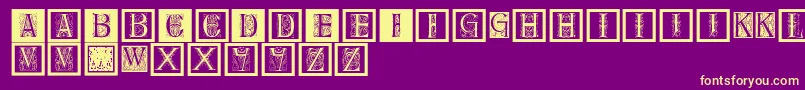 Delitzschcaps Font – Yellow Fonts on Purple Background