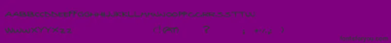 フォントGoldberg – 紫の背景に黒い文字