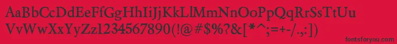 BeryliumBd Font – Black Fonts on Red Background