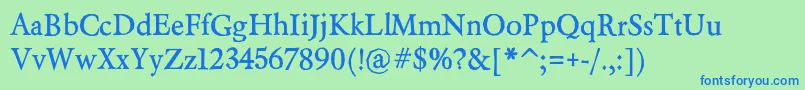 More about BeryliumBd Font BeryliumBd Font – Blue Fonts on Green Background