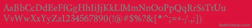 BeryliumBd Font – Gray Fonts on Red Background