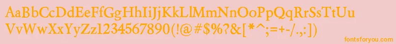 BeryliumBd Font – Orange Fonts on Pink Background