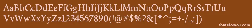 BeryliumBd Font – Pink Fonts on Brown Background
