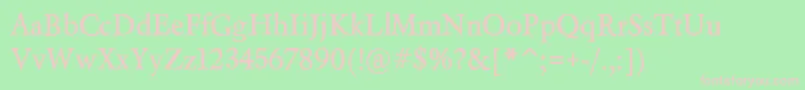 BeryliumBd Font – Pink Fonts on Green Background