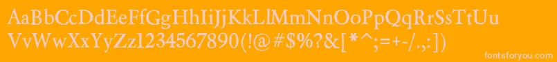 BeryliumBd Font – Pink Fonts on Orange Background
