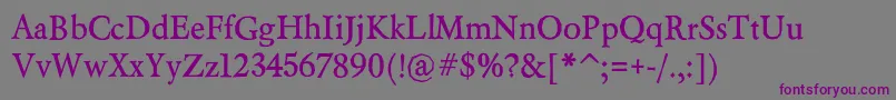 BeryliumBd Font – Purple Fonts on Gray Background