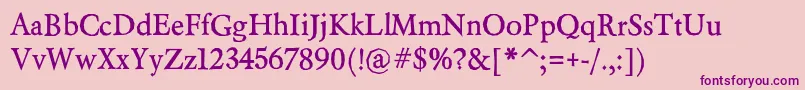 BeryliumBd Font – Purple Fonts on Pink Background