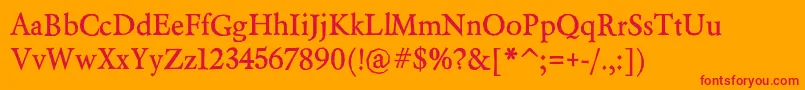 BeryliumBd Font – Red Fonts on Orange Background