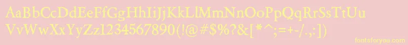 BeryliumBd Font – Yellow Fonts on Pink Background