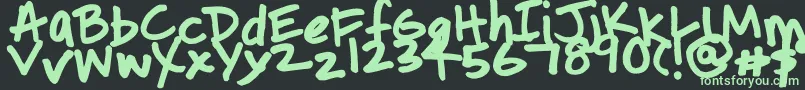 Upcycledmama Font – Green Fonts on Black Background