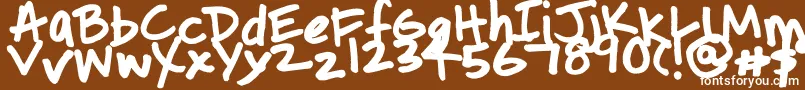 Шрифт Upcycledmama – белые шрифты на коричневом фоне