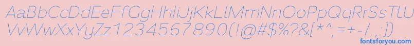 Fortheenas01Italic Font – Blue Fonts on Pink Background
